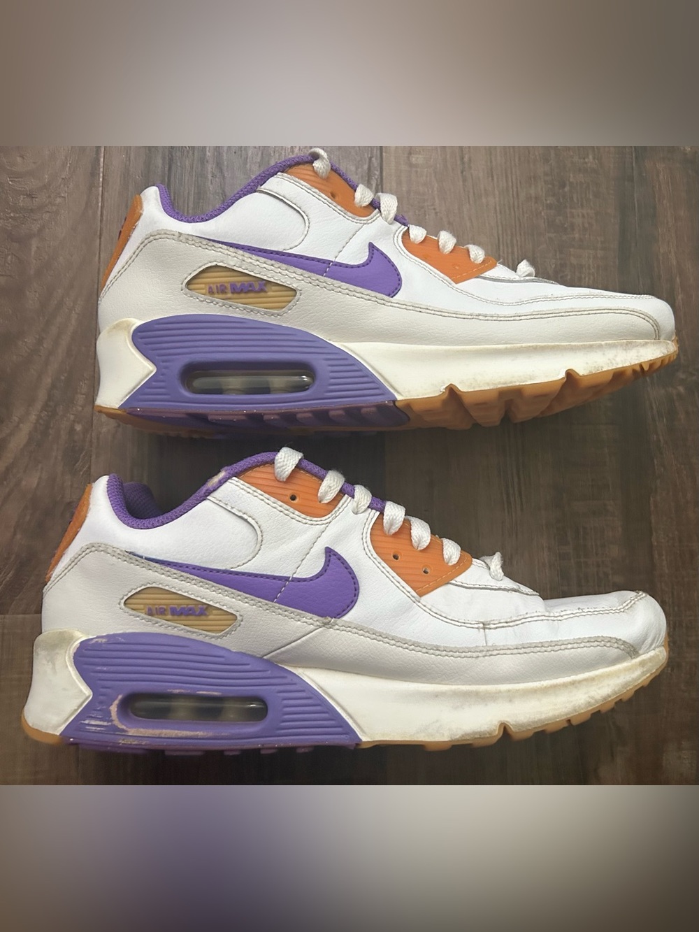 Nike Air Max 90 LTR White Action Grape Purple DV3607-103 Size 6.5Y / Women 8